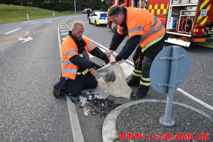 Både bilen og lysregulering gik død. Bredstenvej ved Skibet. 20/06-2024. Kl. 21:20.