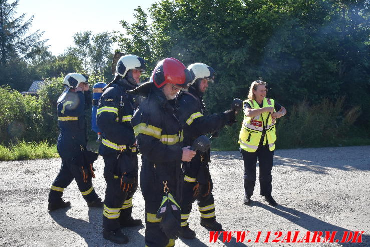 Ild i el-skab. Chr. Jensens Vej i vejle. 26/06-2024. Kl. 17:40.