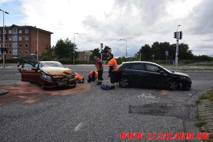 Mindre Trafikuheld. Viborgvej i Vejle. 13/07-2024. KL. 19:35.