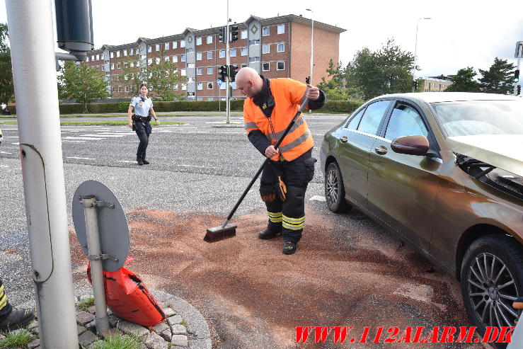 Mindre Trafikuheld. Viborgvej i Vejle. 13/07-2024. KL. 19:35.