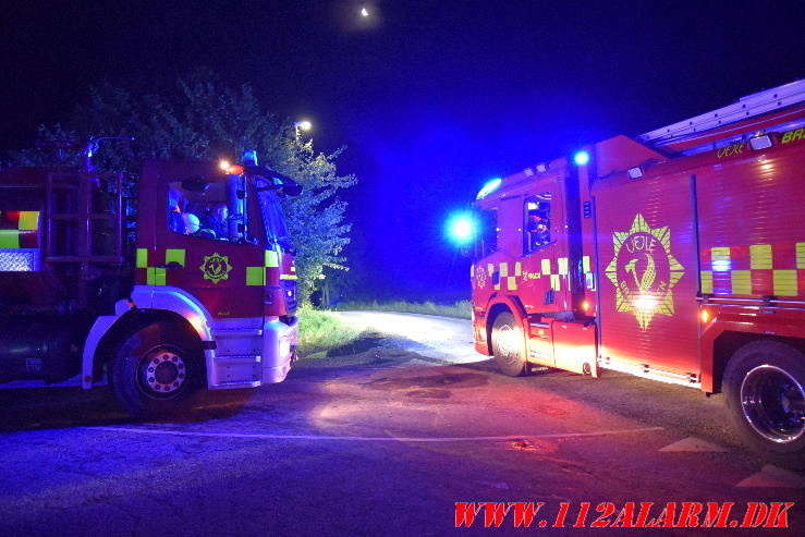 Brand på ubeboet gård. Norgesvej i Vendelev. 27/08-2024. Kl. 01:00.