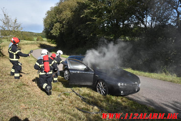 Har forsøgt at brænde bilen af. Svinholtvej i Vejle. 28/09-2024. Kl. 13:11.