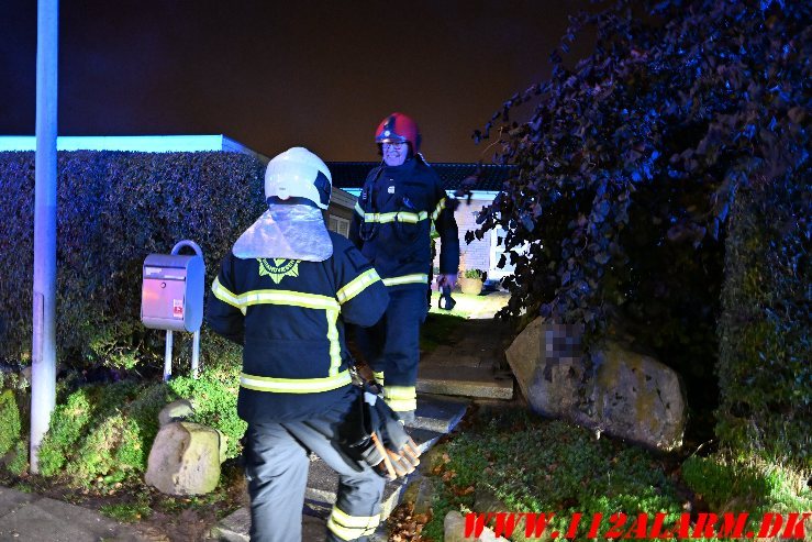 Røg fra pejsen var skyld i alarmen. E T Jørgensens Vej i Vejle. 06/11-2024. Kl. 18:44.