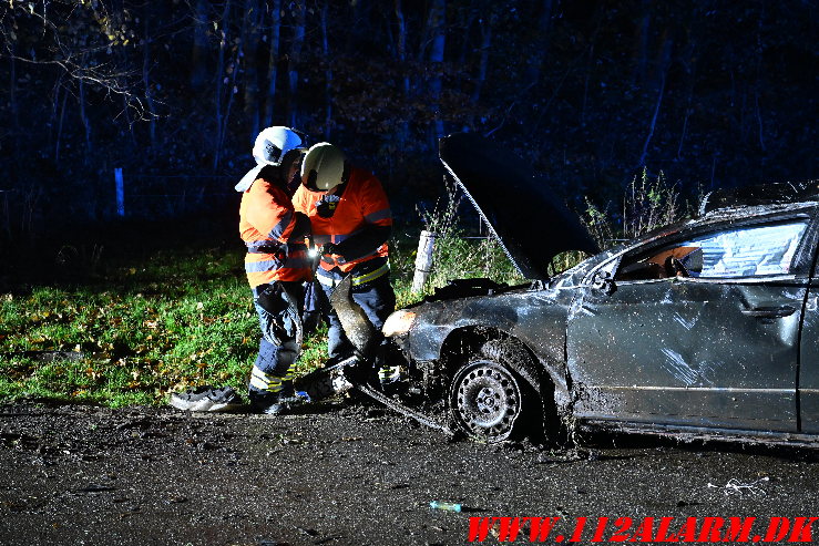 Alvorlig ulykke. Ribevej i Ødsted. 09/11-2024. KL. 23:23.