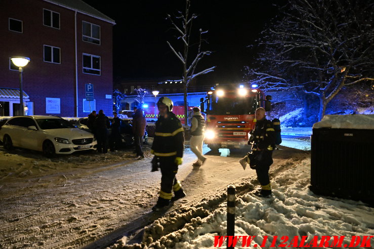 En brændt kobling sendte Vejle Brandvæsen en ned i byen. Volmersgade 9 i Vejle. 22/11-2024. KL. 21:59.