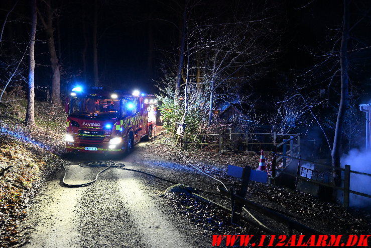 Ild i Kolonihavehus. Lohsevej Vejle. 09/02-2025. Kl. 23:10.