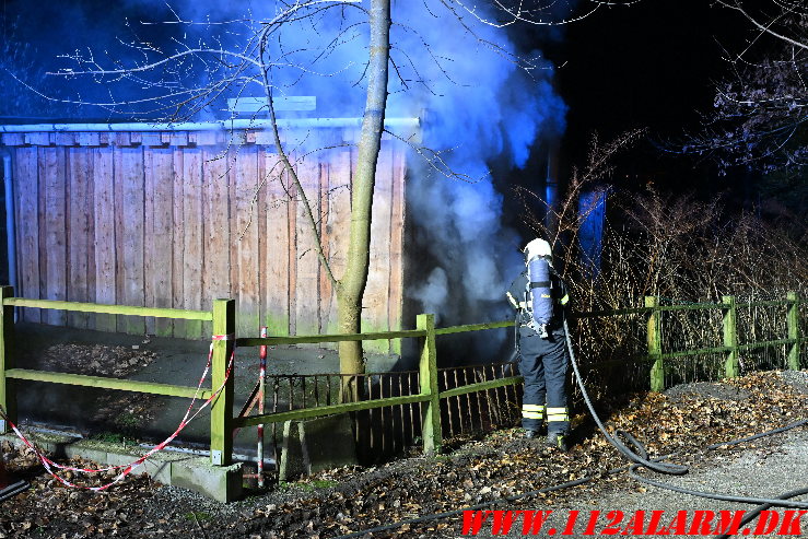 Ild i Kolonihavehus. Lohsevej Vejle. 09/02-2025. Kl. 23:10.