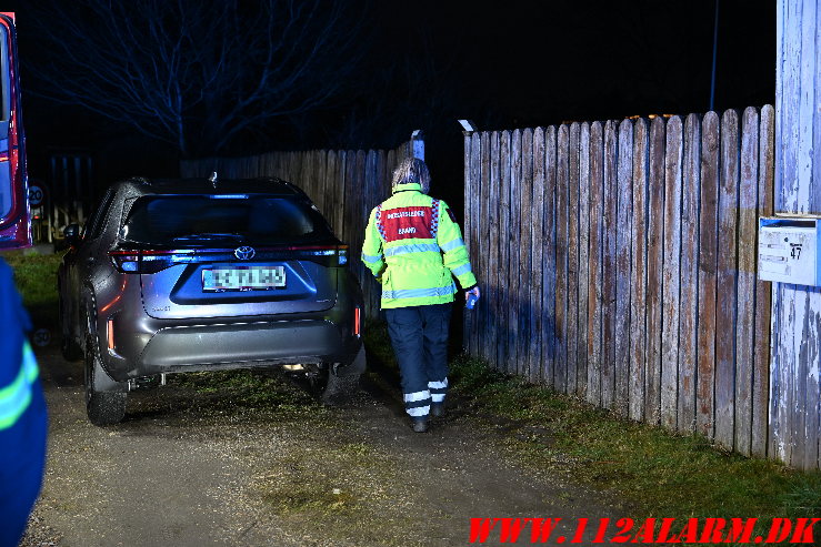 Røgudvikling i havehus. Chr. Jensens Vej i Vejle. 12/03-2025. Kl. 05:32